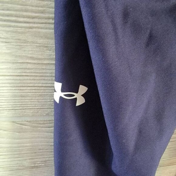 Under Armour Noterdame Compression Leggings Womens SZ M Navy W/ Pockets - Picture 4 of 5